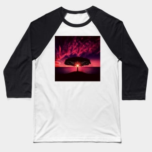 Tree Photography, Oak Tree Silhouette, Trees, Purple Tree, Nature Wall Art, Landscape Baseball T-Shirt